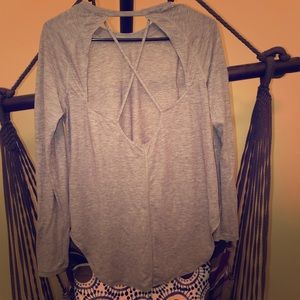 Under Armour long sleeve backless top